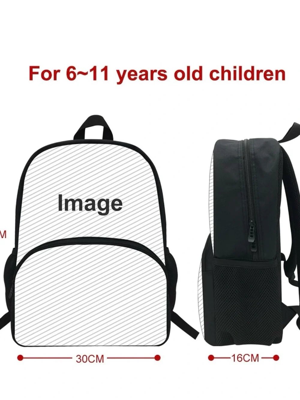 Black Dinosaur Graphic Backpack for Kids New